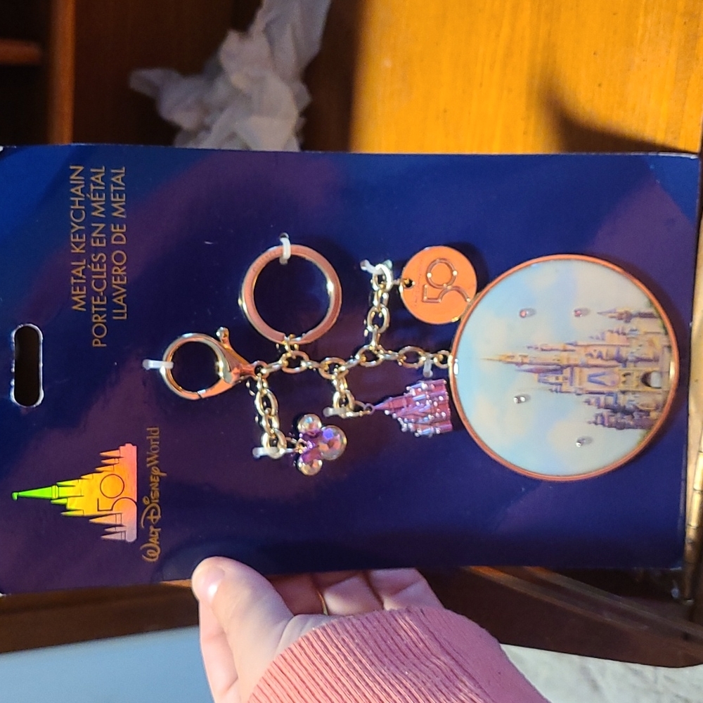 Walt Disney 50th Anniversary Metal Keychain